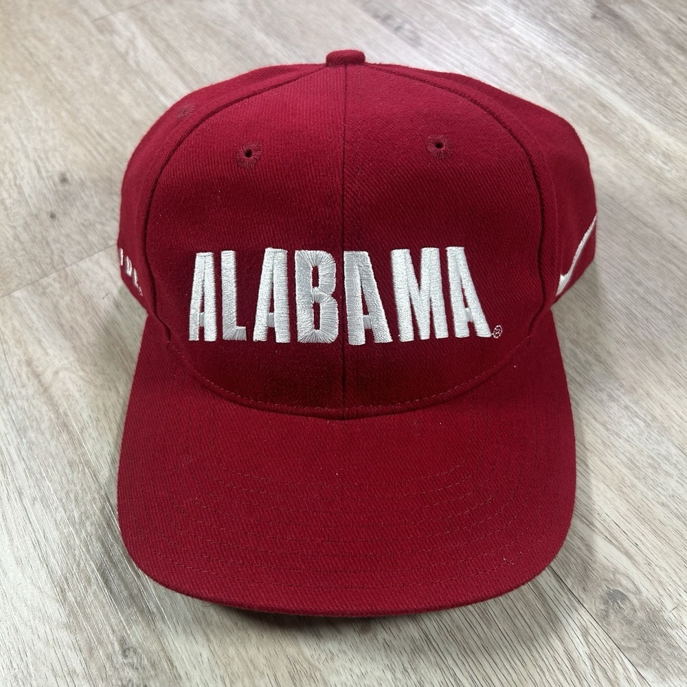 VTG Nike Alabama Crimson Tide Snapback Hat College Red Team Sports Cap